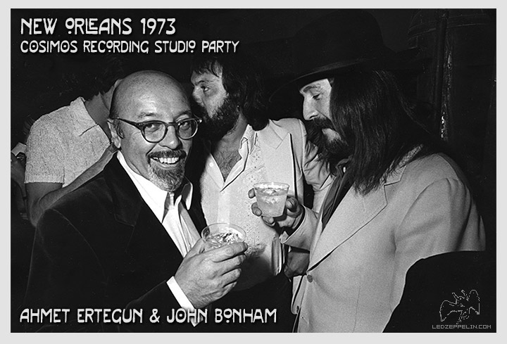 New Orleans 1973 Led Zep party - Ahmet Ertegun and John Bonham